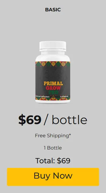 Primal Grow Pro  1 Bottle Price